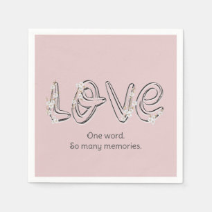 Jubiläum Almond Blossom Liebe Text Serviette