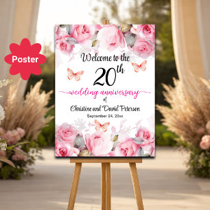 Jubiläum-Blush-Rose 20. China Willkommen Poster