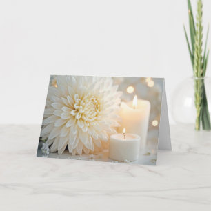 Jubiläum Chrysanthemum Blume und Kerzen Karte