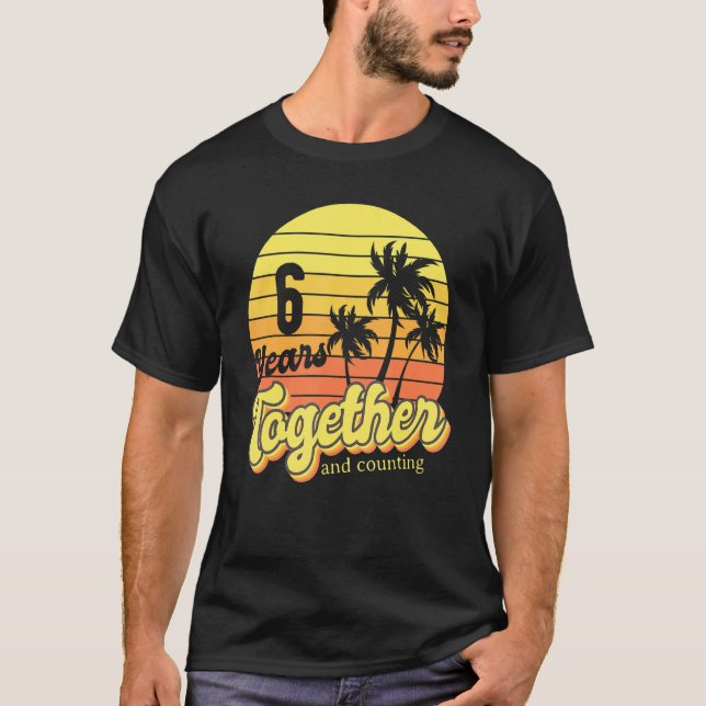 Jubiläum Cruise Couple Vacation Beach Palm T-Shirt (Vorderseite)
