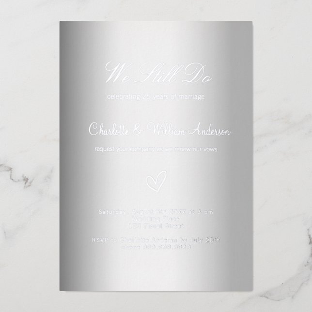 Jubiläum der 25. folieneinladung (Vorderseite)