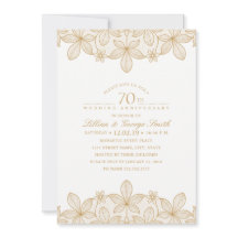 Jubiläum der 70. Hochzeit Elegantes Golden Lace