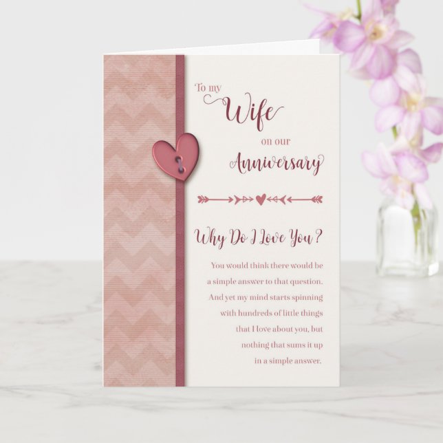 Jubiläum der Ehefrau - Warum Liebe ich dich? Karte (Orchidee)