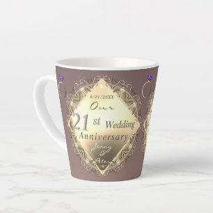 Jubiläum der Hochzeit Iolite & Brass Tasse