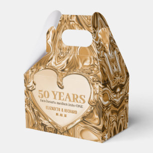Jubiläum der Hochzeit von Gold Metal Heart Geschenkschachtel