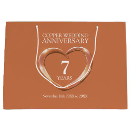 Jubiläum der Hochzeit von Kupfer Foto große Tasche Große Geschenktüte