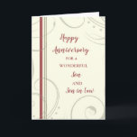 Jubiläum der Hochzeit von Son & Son Karte<br><div class="desc">Happy Hochzeitstag Karte für Sohn und Sohn im Jura mit modernem Design und sentimental Vers.</div>