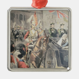 Jubiläum der Königin von England Silbernes Ornament