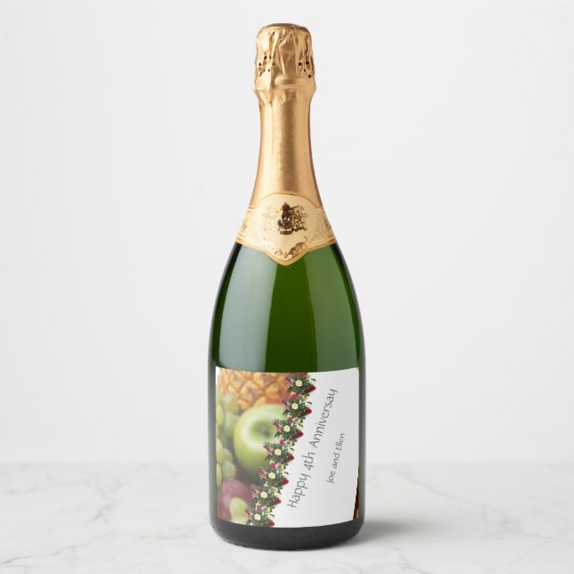 Jubiläum der vierten Hochzeit Früchte und Blume (Vorderseite)