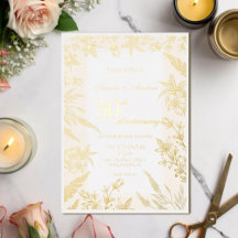 Jubiläum der Wildblume Weiß und Gold