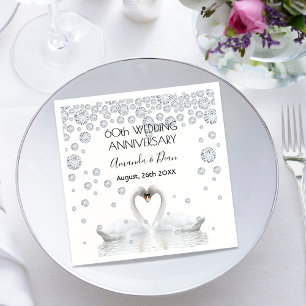 Jubiläum des 60. Karo-Hochzeitstages Liebe der wei Serviette