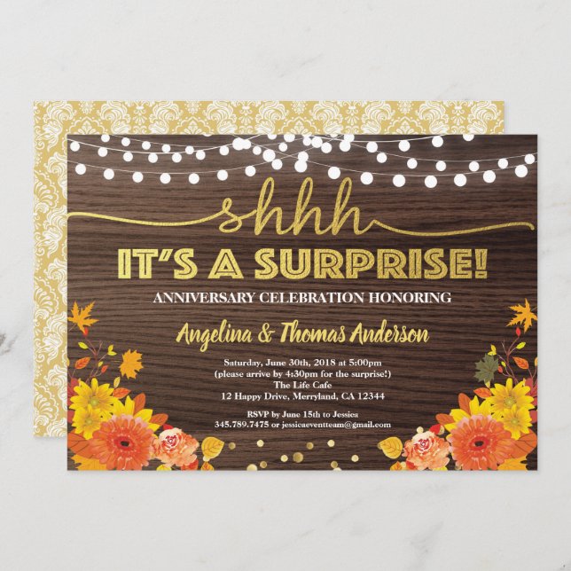 Jubiläum des Erntedanks Einladung (Vorne/Hinten)