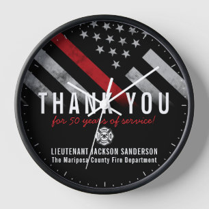 Jubiläum des Feuerwehrmanns "Red Line Retirement" Uhr