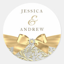 Jubiläum des Goldenen Bow Leaf White Wedding Verlo