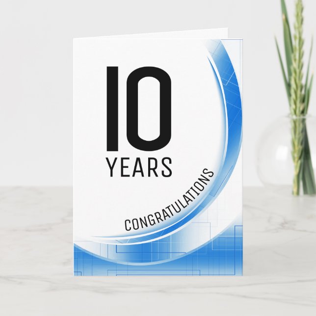 Jubiläum des Mitarbeiters im Rahmen der Blue Tech- Karte (Vorderseite)