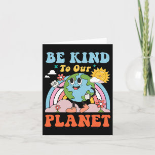 Jubiläum des Retro Groovy Earth Day - Seien Sie fr Karte