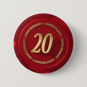 Jubiläum des Rotwinks-Siegels Button