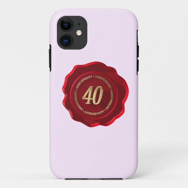 Jubiläum des Rotwinks-Siegels Case-Mate iPhone Hülle (Rückseite)