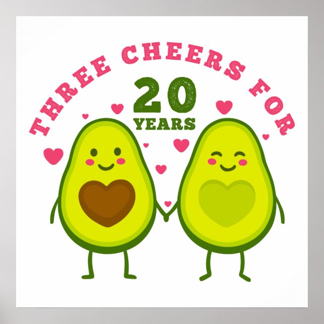 Jubiläum drei Feiern für 20 Jahre Poster (Vorne)