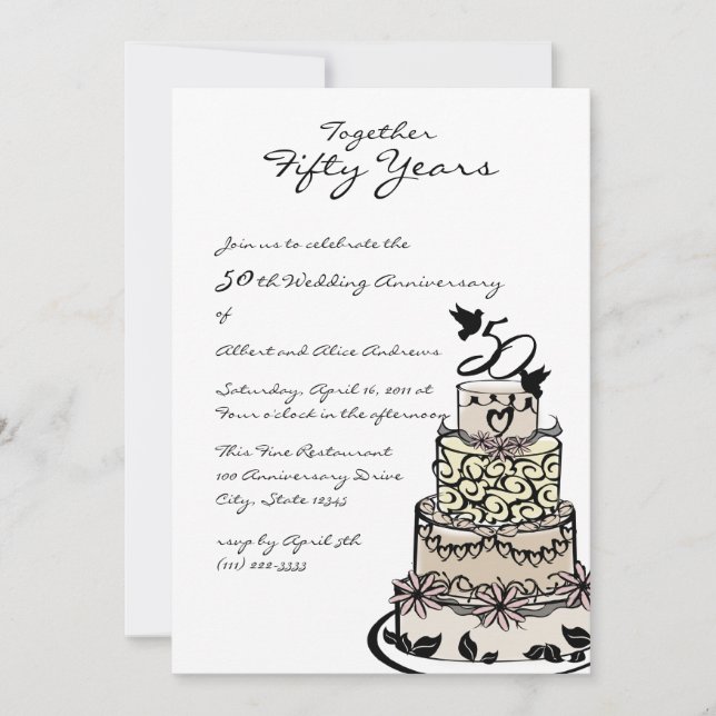 Jubiläum Einladung (Vorderseite)