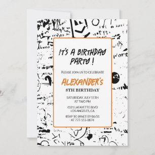 Jubiläum Einladungen Boy Graffiti Party Paint