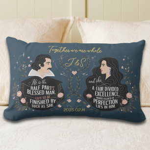 Jubiläum Elegante Monogram Märchenangebot Lendenkissen