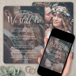 Jubiläum Empfang Foto & White Text Hochzeit Einladung