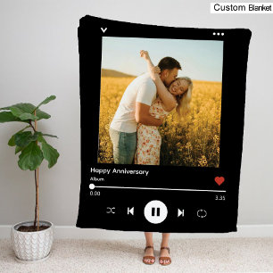 Jubiläum Foto Album Cover   Modernes Design Fleecedecke