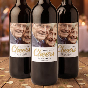Jubiläum Foto Geschenk Weinetikett