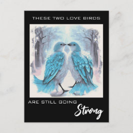 *~* Jubiläum FOTO Love Birds Winter AP54 Postkarte