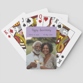 Jubiläum Foto Modern Poker Cards Lila Spielkarten
