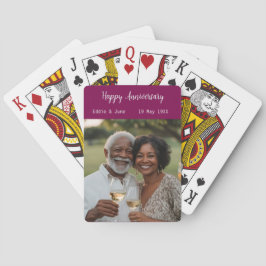 Jubiläum Foto Moderne Pokerkarten Cranberry