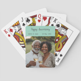 Jubiläum Foto Moderne Pokerkarten Grün