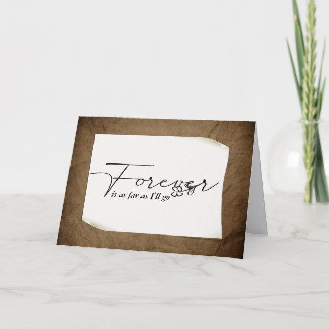 Jubiläum für immer auf dem Papier Karte (Vorderseite)