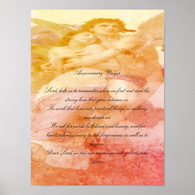 Jubiläum Gebet mit Engeln Poster (Vorne)