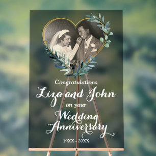 Jubiläum Hochzeit beliebiges Jahr Acrylschild