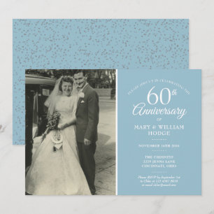 Jubiläum Hochzeit Foto Diamond Confetti Einladung