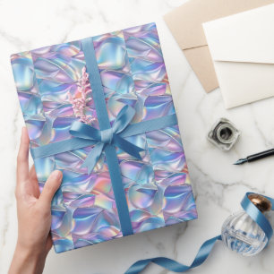 Jubiläum Hochzeit Geburtstag Irisierendes Metallis Geschenkpapier