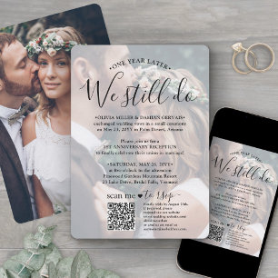 Jubiläum Hochzeit QR Code Zusage Wir lieben uns im Einladung
