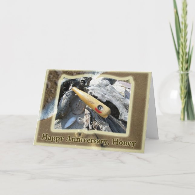 Jubiläum Honey Big Snook Vintag Lure Karte (Vorderseite)