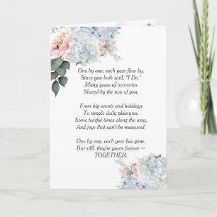 Jubiläum Hydrangea Bouquet Karte