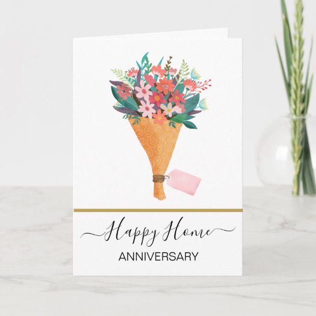 Jubiläum Ihres neuen Zuhause-echten Anwesen-Agent Karte (Vorderseite)