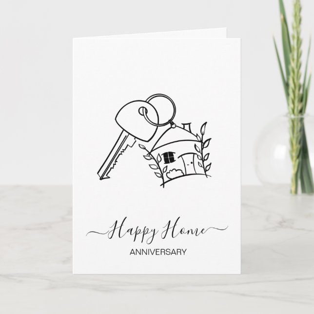 Jubiläum Ihres neuen Zuhause-echten Anwesen-Agent Karte (Vorderseite)