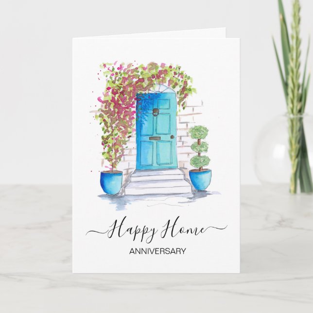 Jubiläum Ihres neuen Zuhause Real Anwesen Agent Karte (Vorderseite)