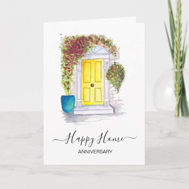 Jubiläum Ihres neuen Zuhause Real Anwesen Agent Karte (Vorderseite)