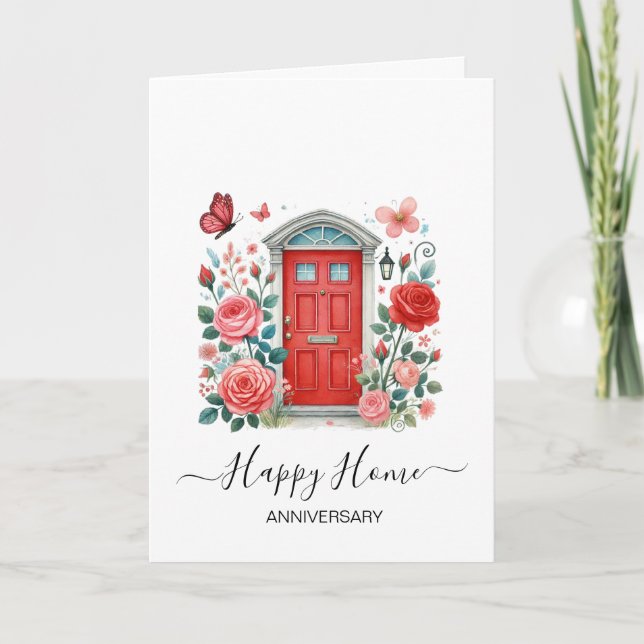 Jubiläum Ihres neuen Zuhause Real Anwesen Agent Karte (Vorderseite)