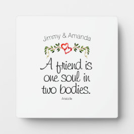 Jubiläum Inspiration - Herz und Blätter Fotoplatte