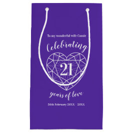 Jubiläum Iolite Hochzeit 21. Ehefrau Geschenktasch Kleine Geschenktüte