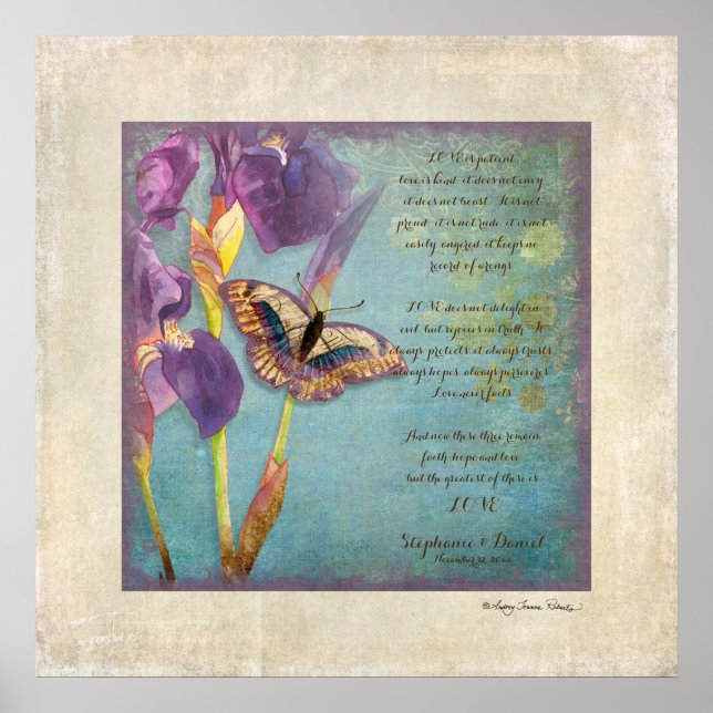 Jubiläum, Liebe Kapitel 1 Korinther 13 Poster (Vorne)