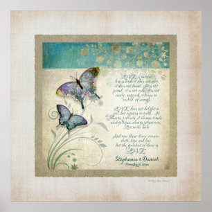 Jubiläum, Liebe Kapitel 1 Korinther 13 Poster